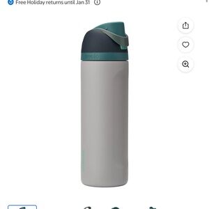 Owala Gray and Teal Water Bottle